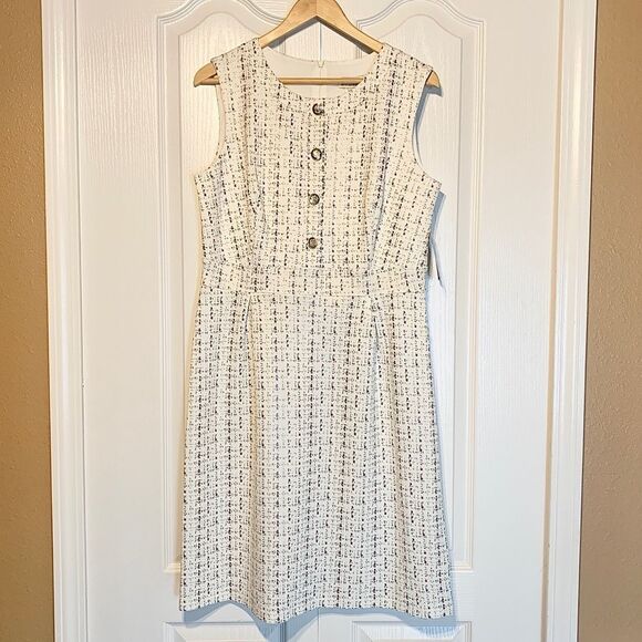 Enfocus Studio Sleeveless Metallic Classic Fit and Flare A-Line Dress Size 14 - Picture 2 of 12